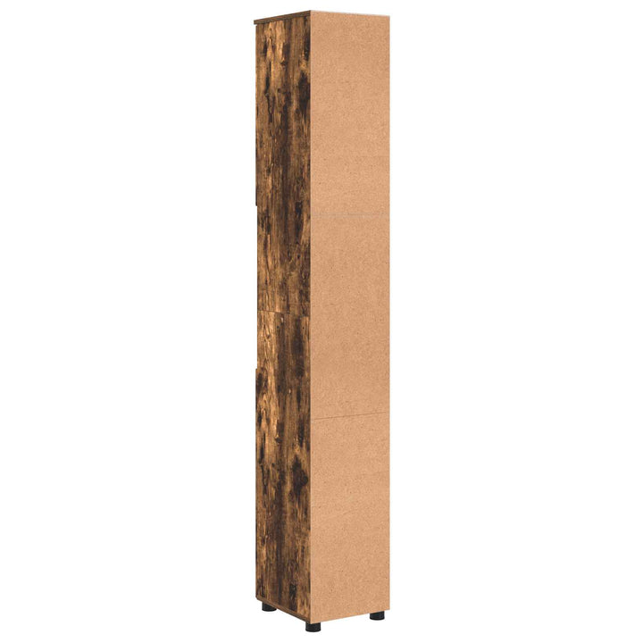 Badeværelsesskab med opbevaring Røget eg 30 x 35 x 192 cm