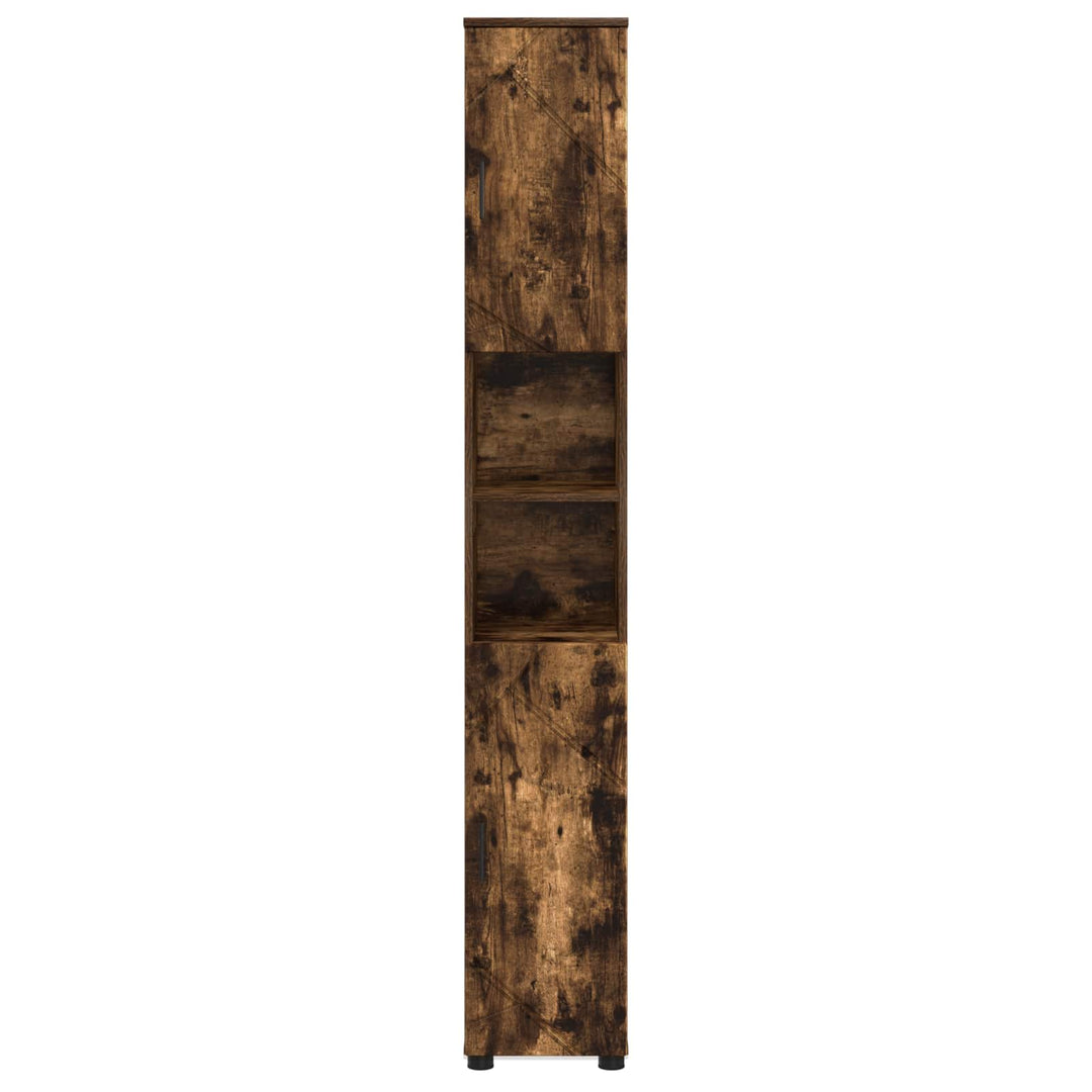 Badeværelsesskab med opbevaring Røget eg 30 x 35 x 192 cm