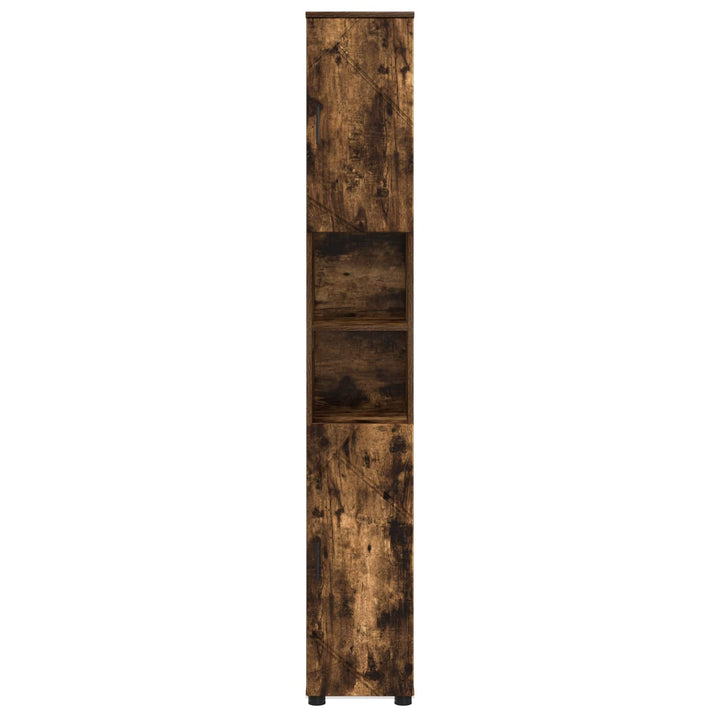 Badeværelsesskab med opbevaring Røget eg 30 x 35 x 192 cm