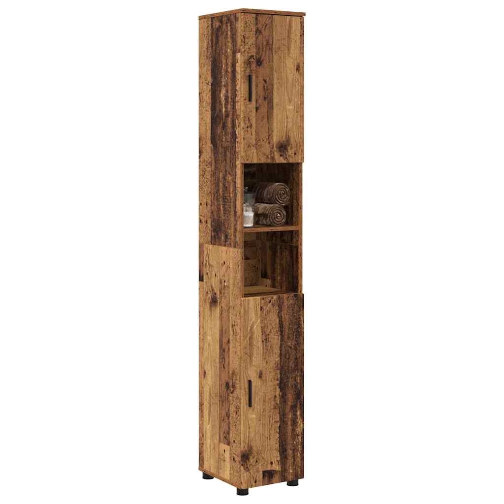 Badeværelsesskab med opbevaring Gammelt træ 30 x 35 x 192 cm