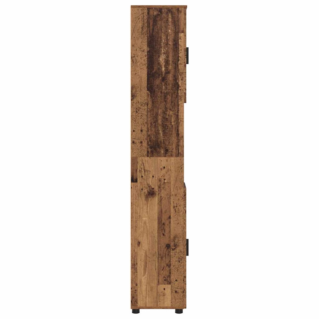Badeværelsesskab med opbevaring Gammelt træ 30 x 35 x 192 cm
