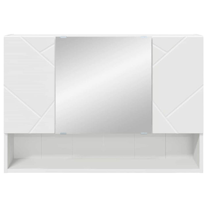 Spejlskab Hvid 80 x 17 x 55 cm Konstrueret træ