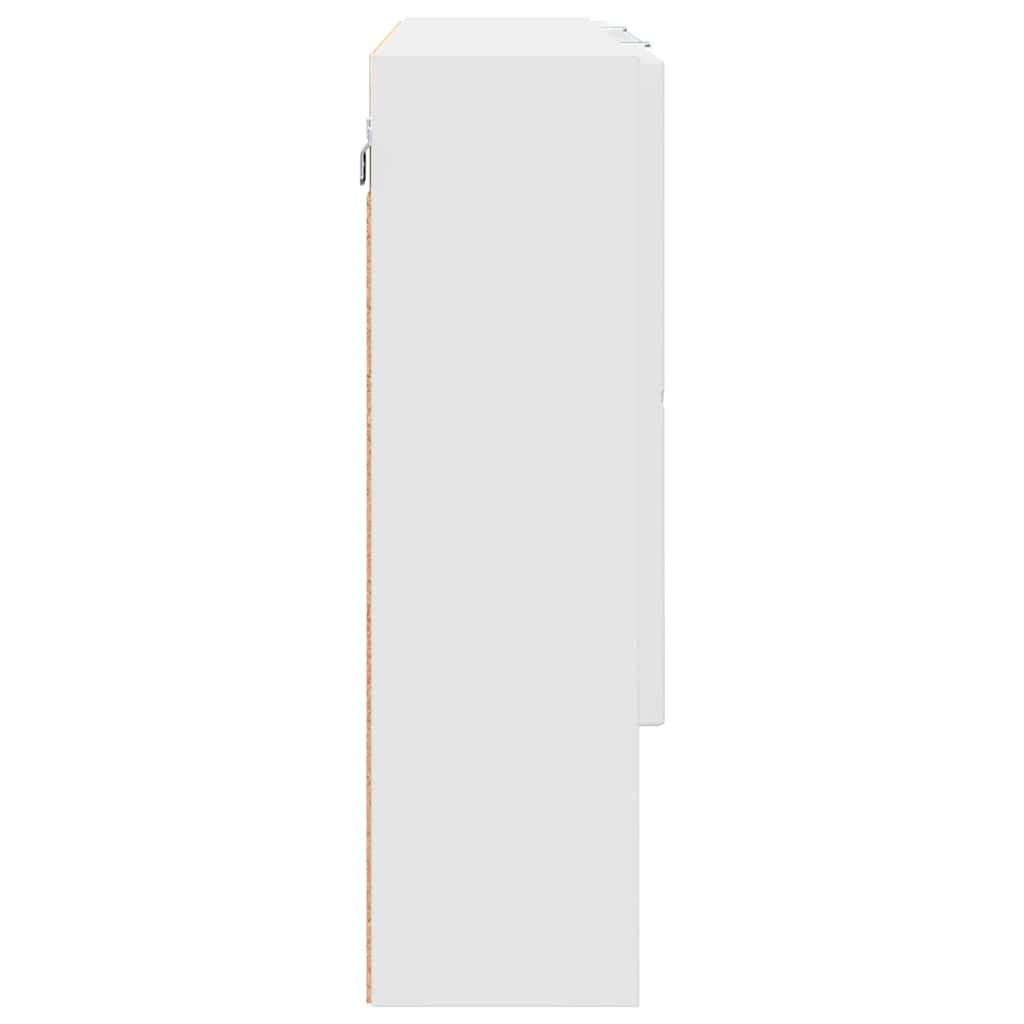 Spejlskab Hvid 80 x 17 x 55 cm Konstrueret træ