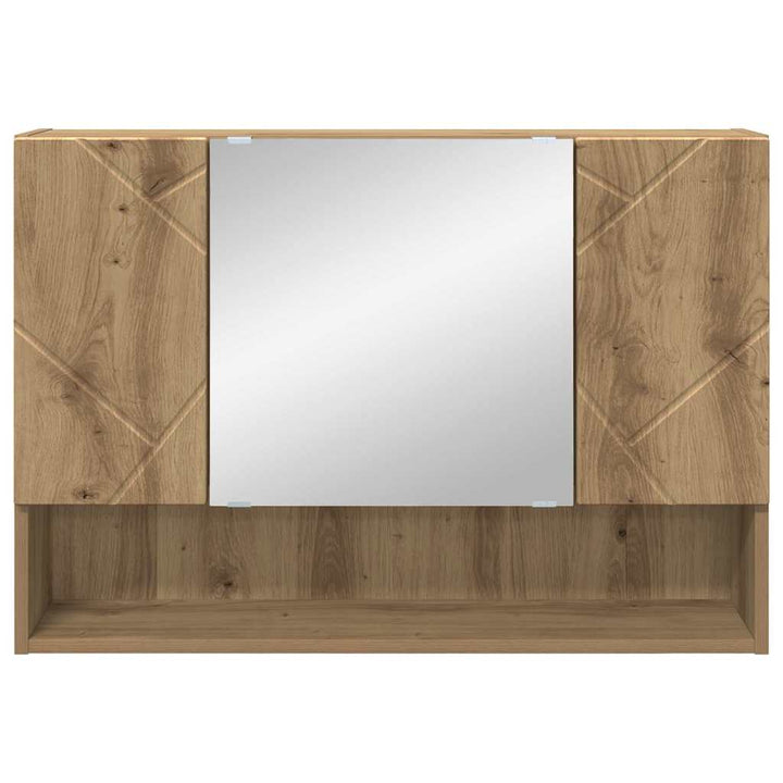 Spejlskab Artisan Egetræ 80 x 17 x 55 cm Konstrueret træ