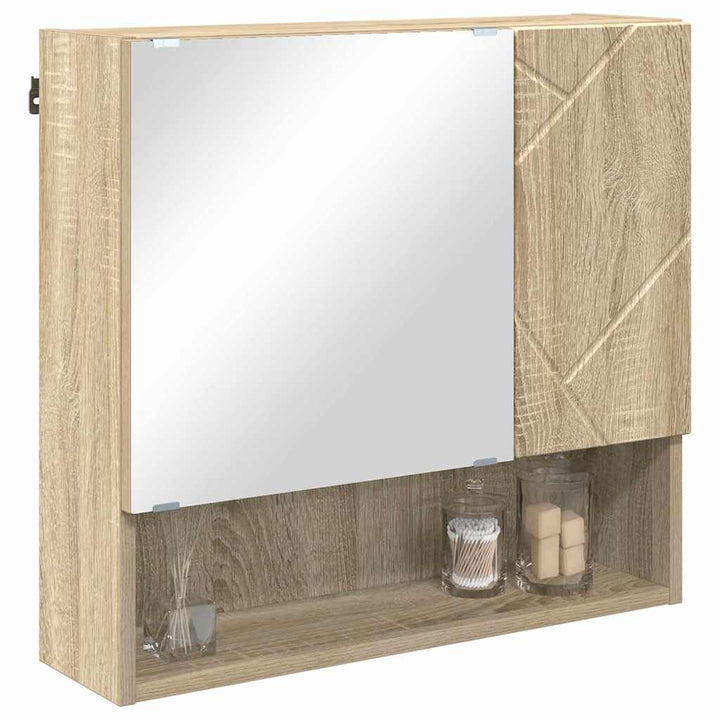 Spejlskab Sonoma eg 59 x 17 x 55 cm Konstrueret træ