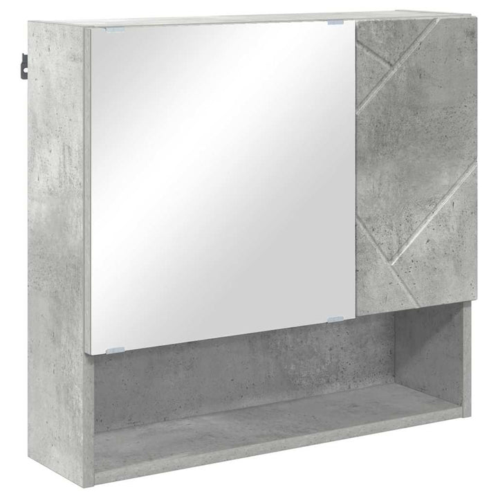 Spejlskab Beton Grå 59 x 17 x 55 cm Konstrueret træ