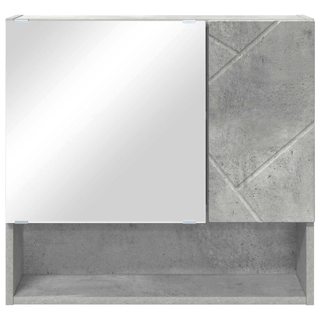 Spejlskab Beton Grå 59 x 17 x 55 cm Konstrueret træ