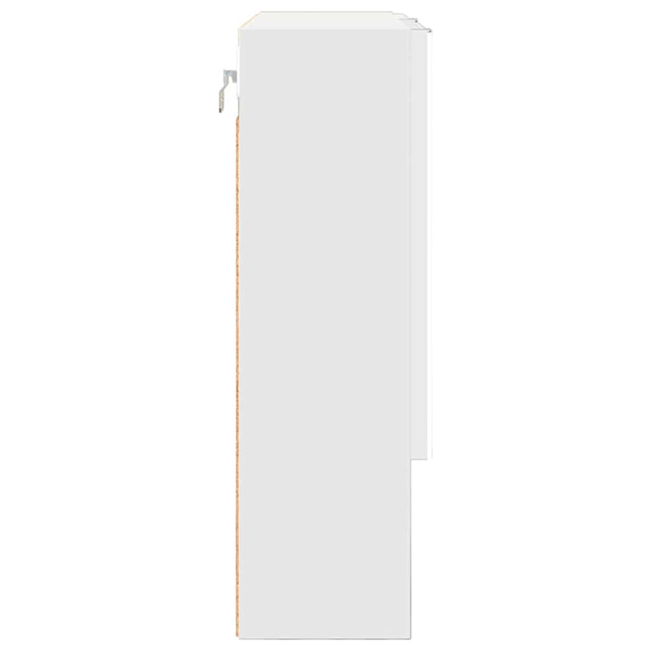 Spejlskab Høj gloss hvid 59 x 17 x 55 cm Konstrueret træ