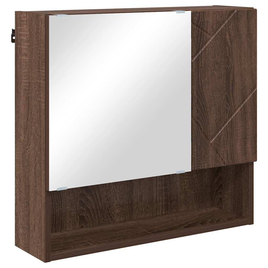 Spejlskab Brun eg 59 x 17 x 55 cm Konstrueret træ