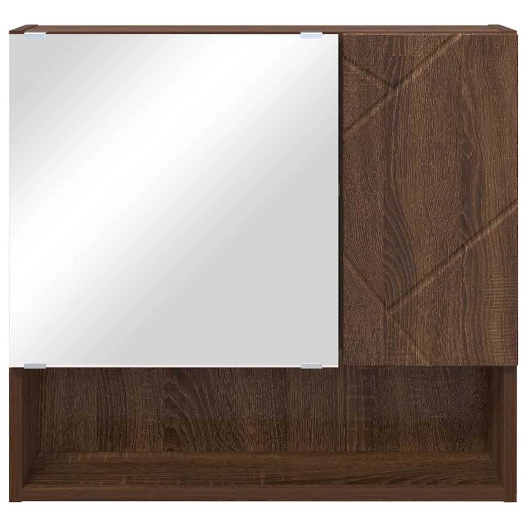 Spejlskab Brun eg 59 x 17 x 55 cm Konstrueret træ