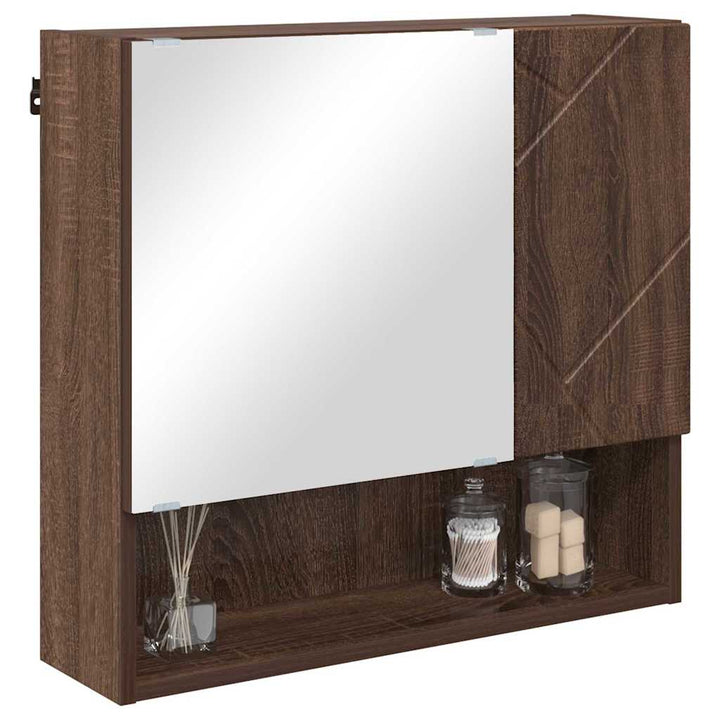 Spejlskab Brun eg 59 x 17 x 55 cm Konstrueret træ