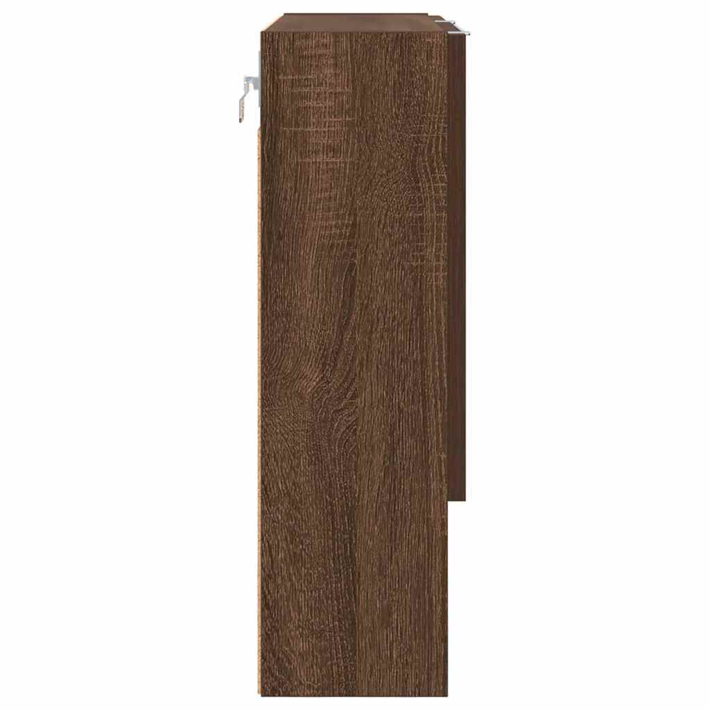 Spejlskab Brun eg 59 x 17 x 55 cm Konstrueret træ
