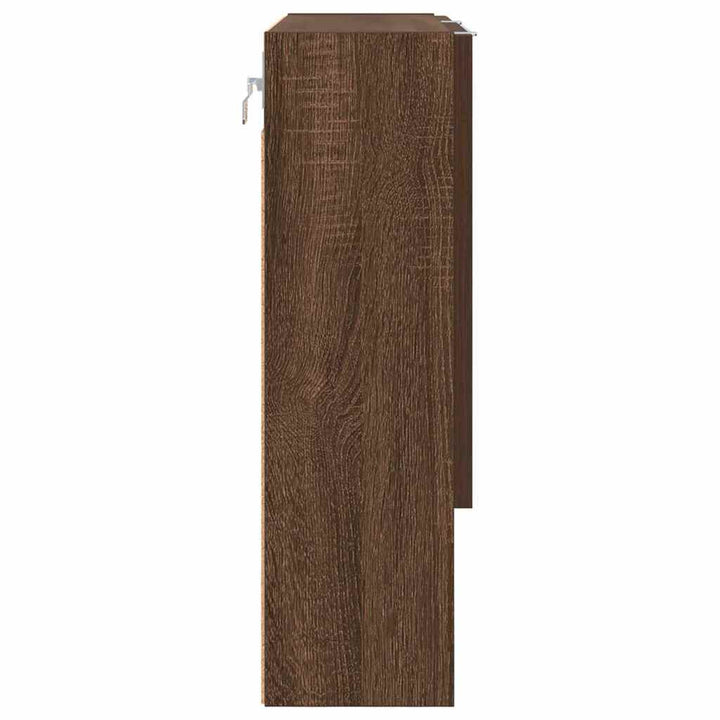 Spejlskab Brun eg 59 x 17 x 55 cm Konstrueret træ