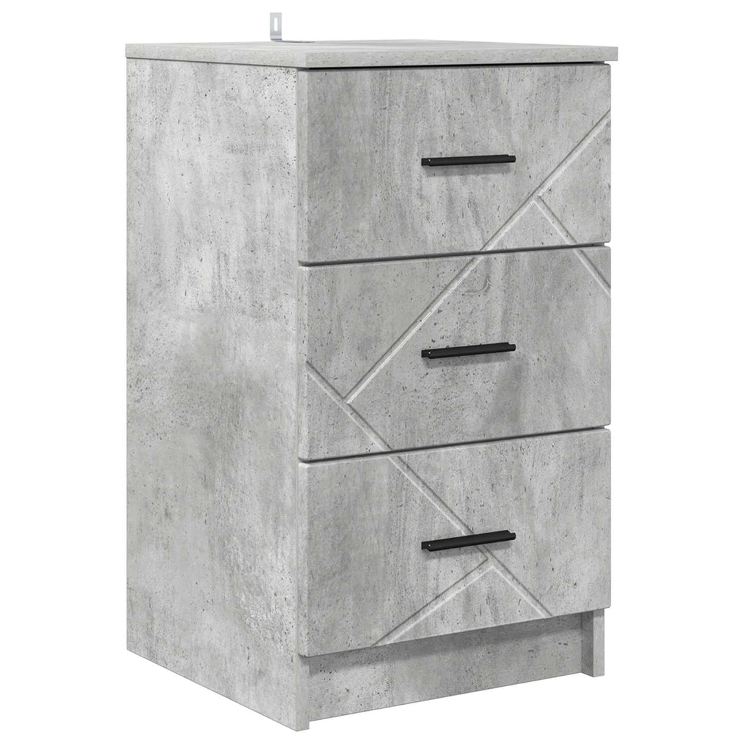 Natskab Betongrå 38 x 38 x 66 cm Konstrueret træ