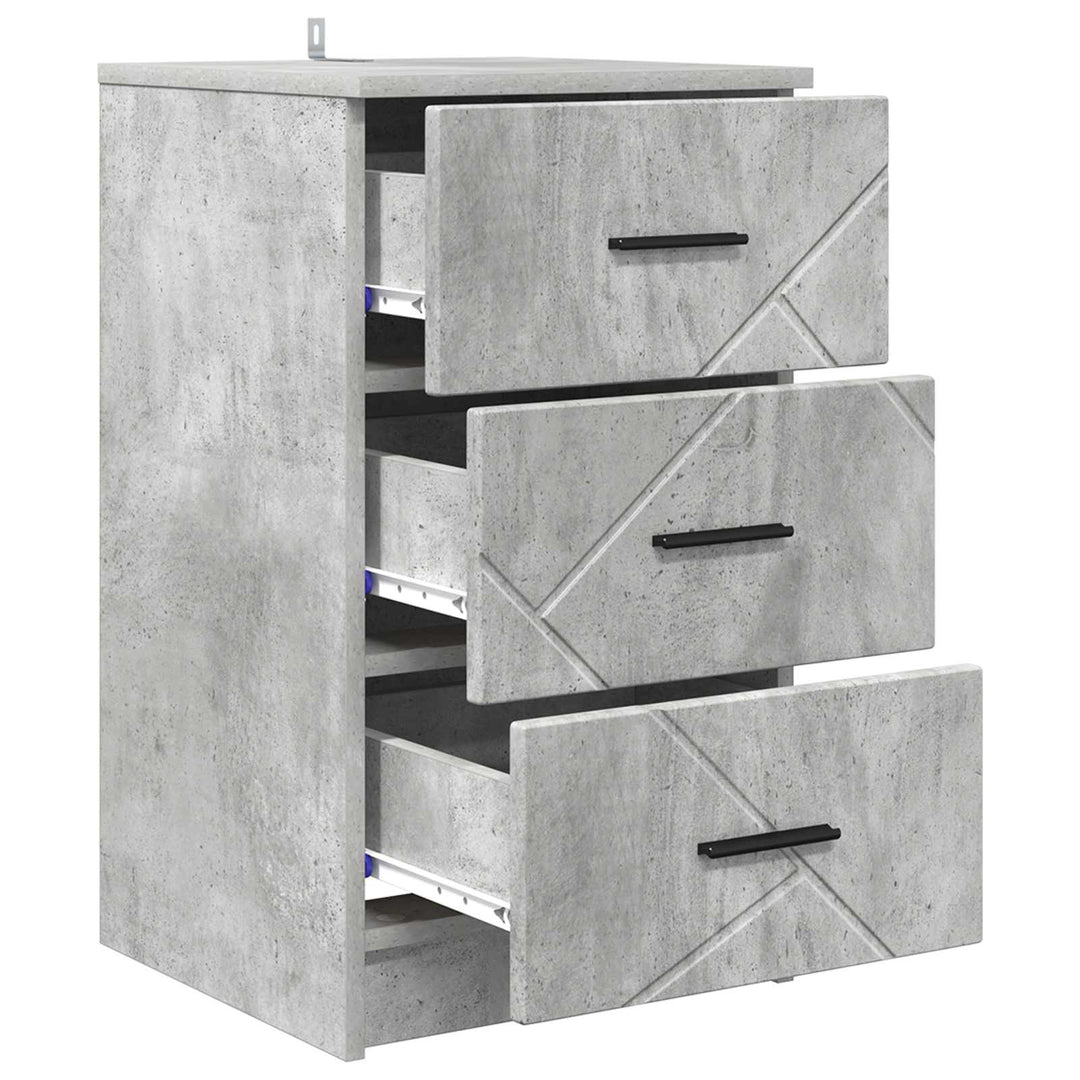 Natskab Betongrå 38 x 38 x 66 cm Konstrueret træ