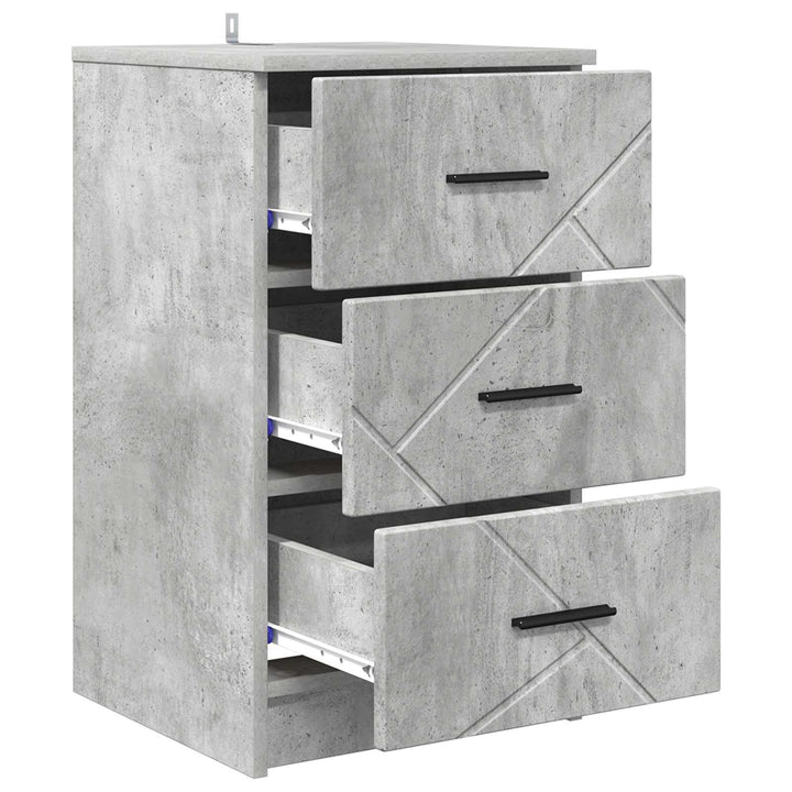 Natskab Betongrå 38 x 38 x 66 cm Konstrueret træ