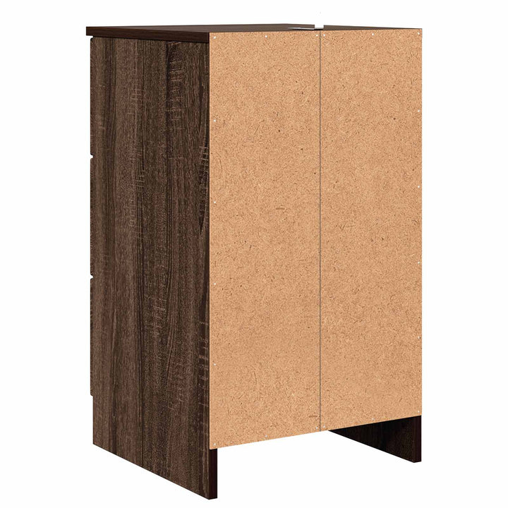 Natskab med skuffe Brun eg 38 x 38 x 66 cm Konstrueret træ