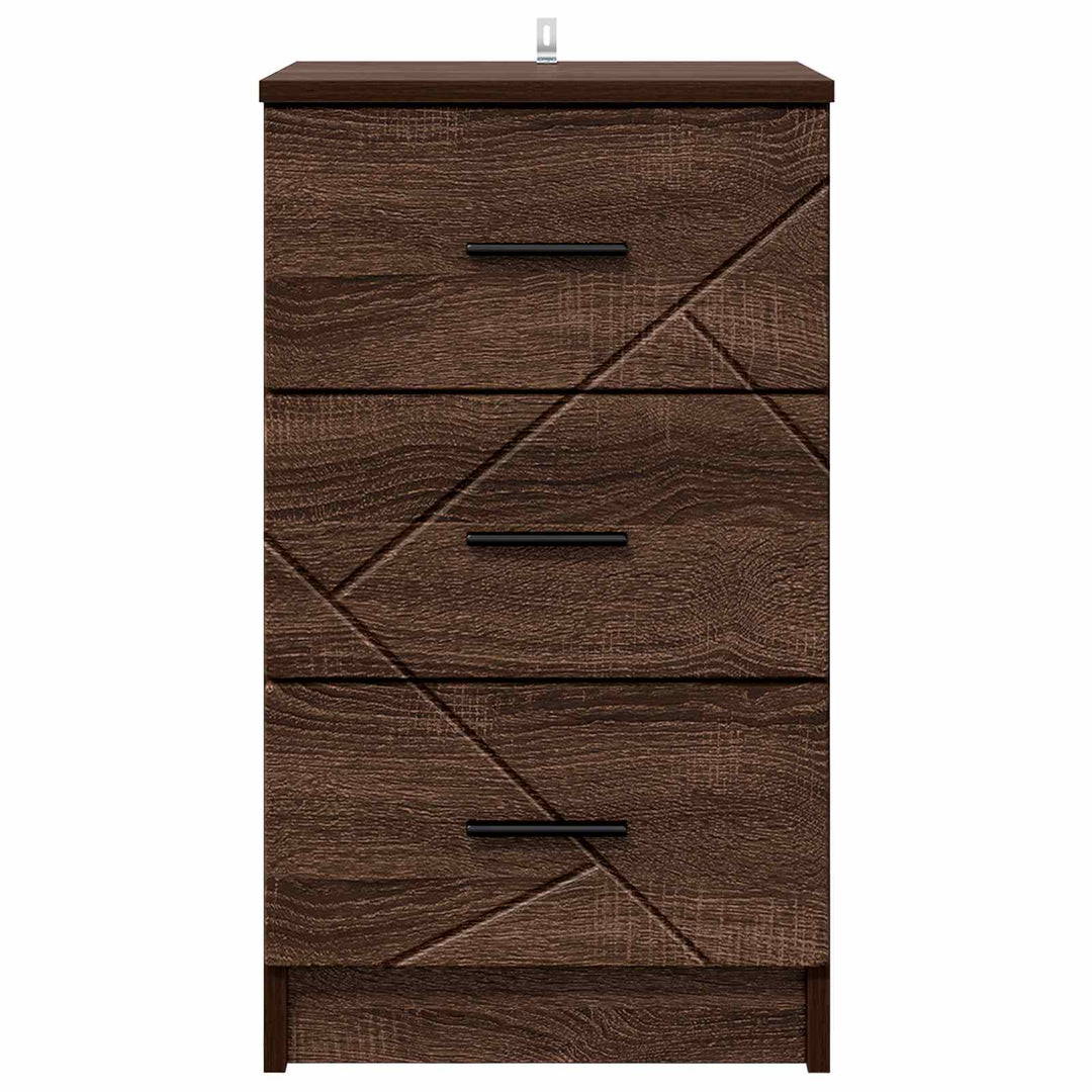 Natskab med skuffe Brun eg 38 x 38 x 66 cm Konstrueret træ