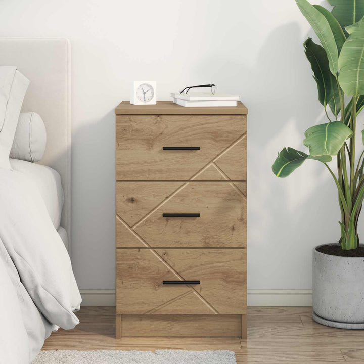 Natskab med skuffe artisan eg 38 x 38 x 66 cm Konstrueret træ