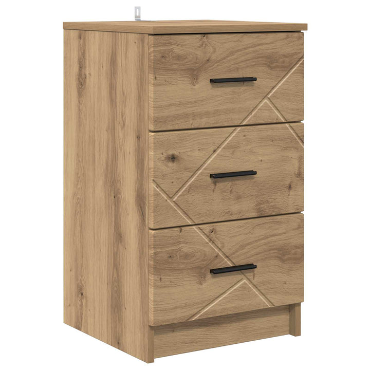 Natskab med skuffe artisan eg 38 x 38 x 66 cm Konstrueret træ