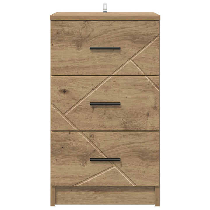 Natskab med skuffe artisan eg 38 x 38 x 66 cm Konstrueret træ