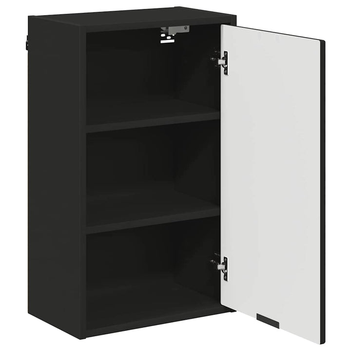 Badeværelsesskab Sort 39 x 23,5 x 65 cm Konstrueret træ & Metal