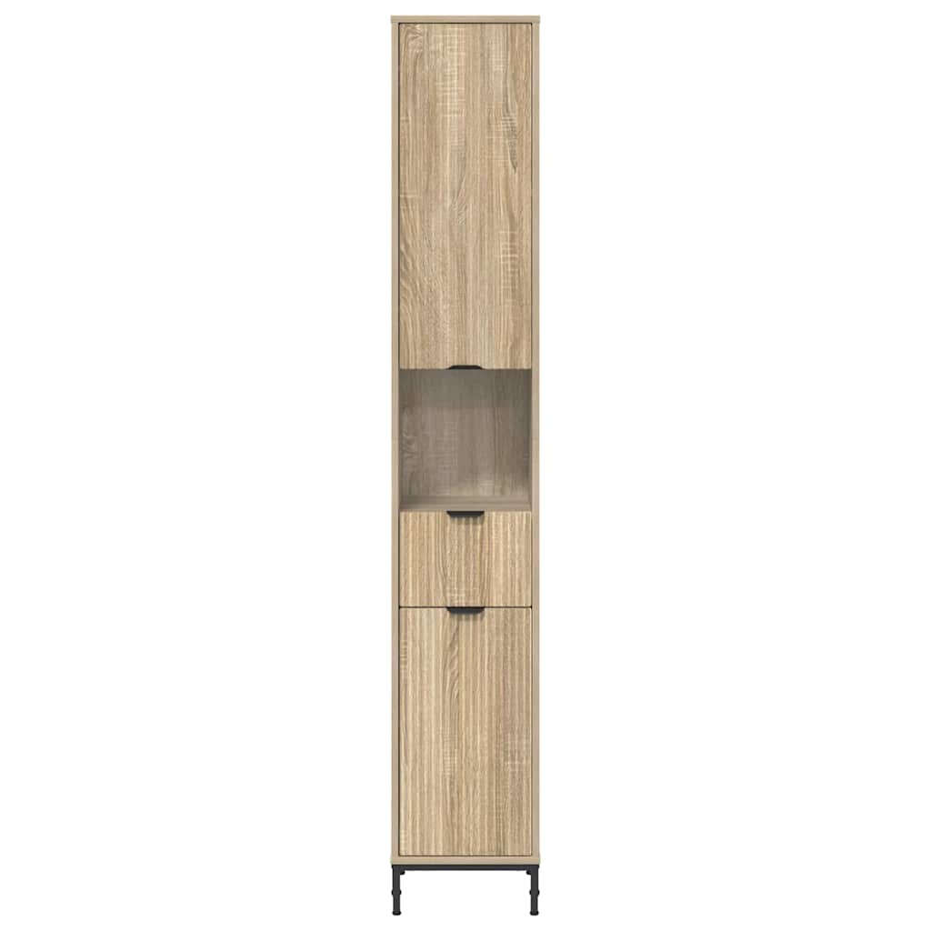 Badeværelsesskab med skuffe Sonoma eg 31,5 x 33 x 190 cm