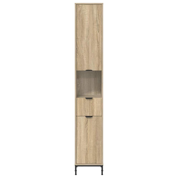 Badeværelsesskab med skuffe Sonoma eg 31,5 x 33 x 190 cm