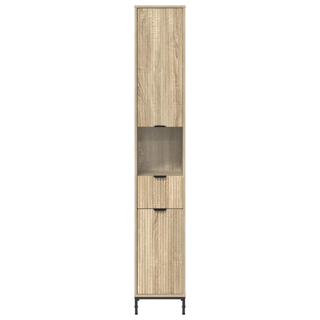 Badeværelsesskab med skuffe Sonoma eg 31,5 x 33 x 190 cm