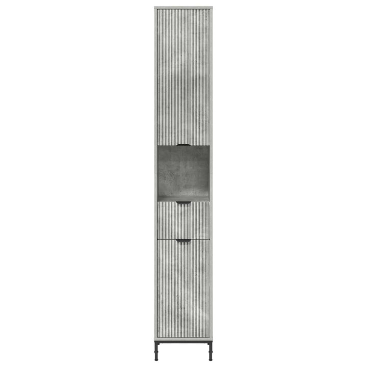 Badeværelsesskab med skuffe Beton Grå 31,5 x 33 x 190 cm