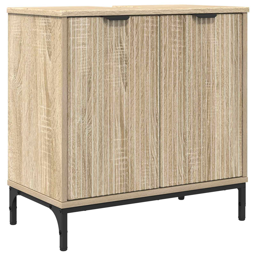 Badeværelsesskabsunder med dør Sonoma eg 60,5 x 33,5 x 61 cm