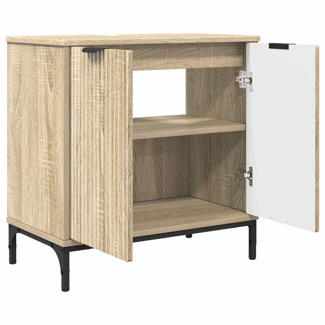 Badeværelsesskabsunder med dør Sonoma eg 60,5 x 33,5 x 61 cm