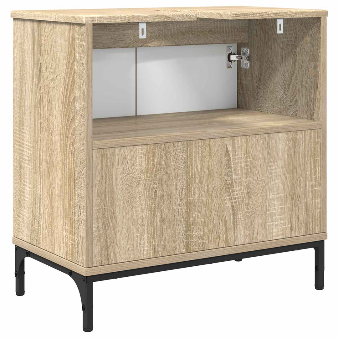 Badeværelsesskabsunder med dør Sonoma eg 60,5 x 33,5 x 61 cm