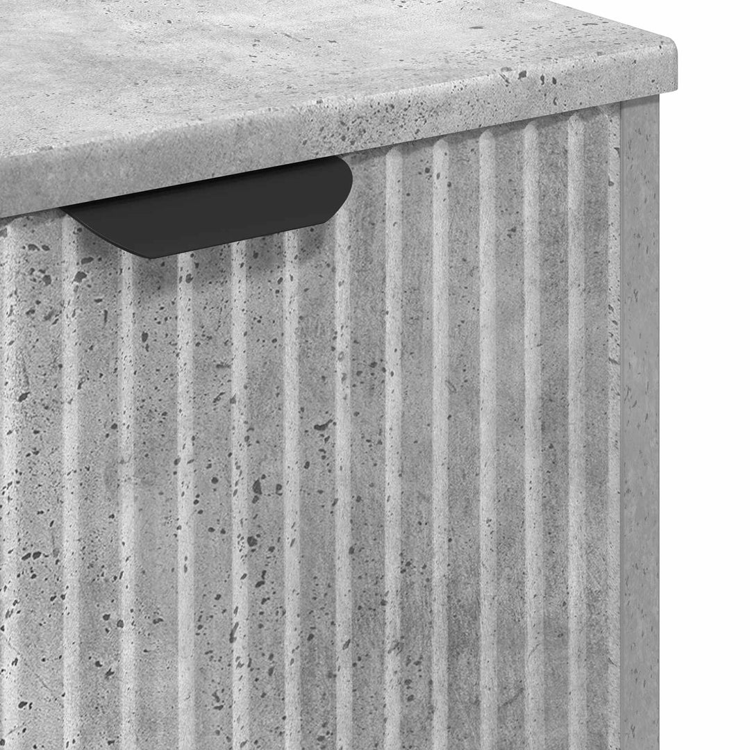 Badeværelsesskabsunder med dør Beton Grå 60,5 x 33,5 x 61 cm