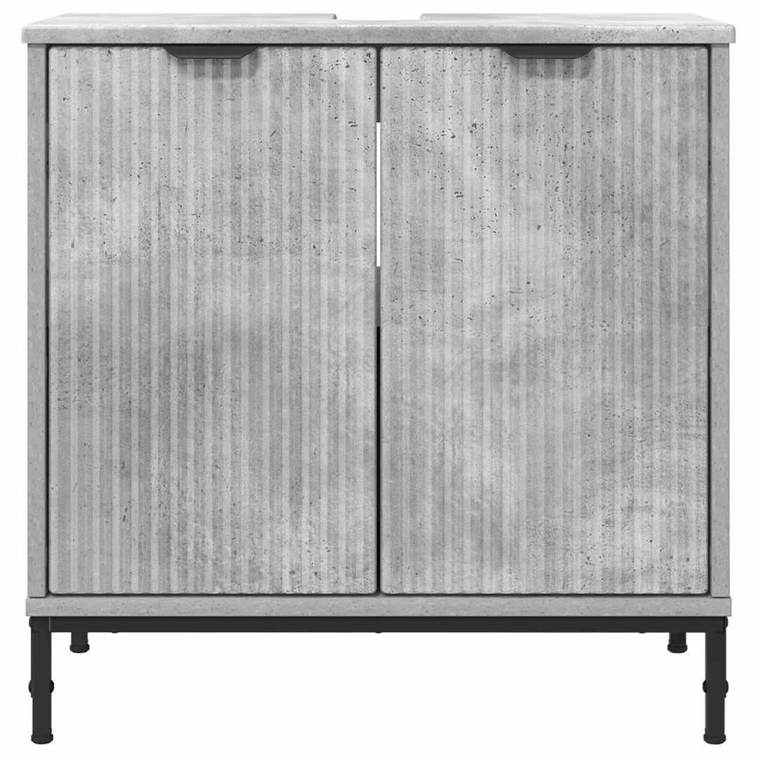 Badeværelsesskabsunder med dør Beton Grå 60,5 x 33,5 x 61 cm
