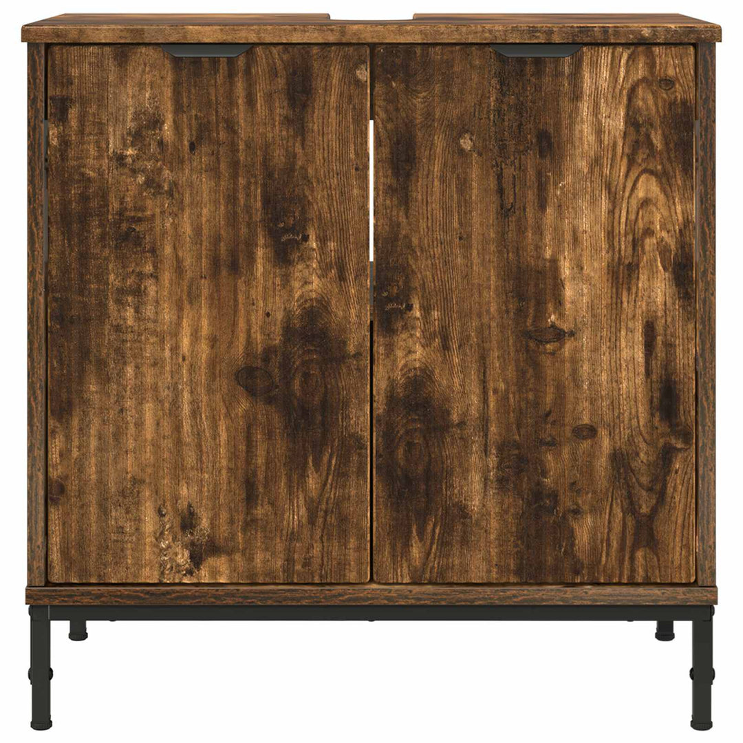 Badeværelsesskabsunder med dør Røget eg 60,5 x 33,5 x 61 cm