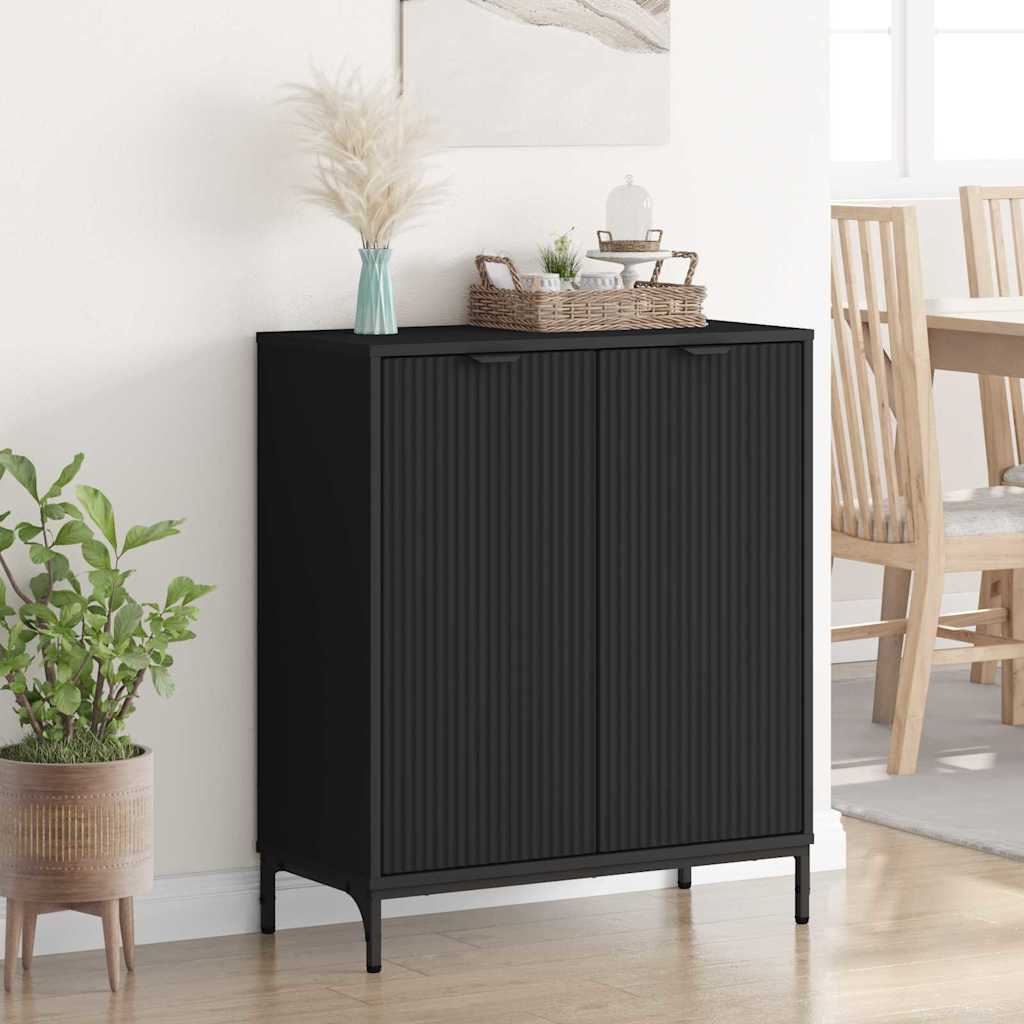 Sideboard Sort 69,5 x 33 x 82 cm Konstrueret træ