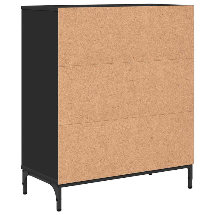 Sideboard Sort 69,5 x 33 x 82 cm Konstrueret træ