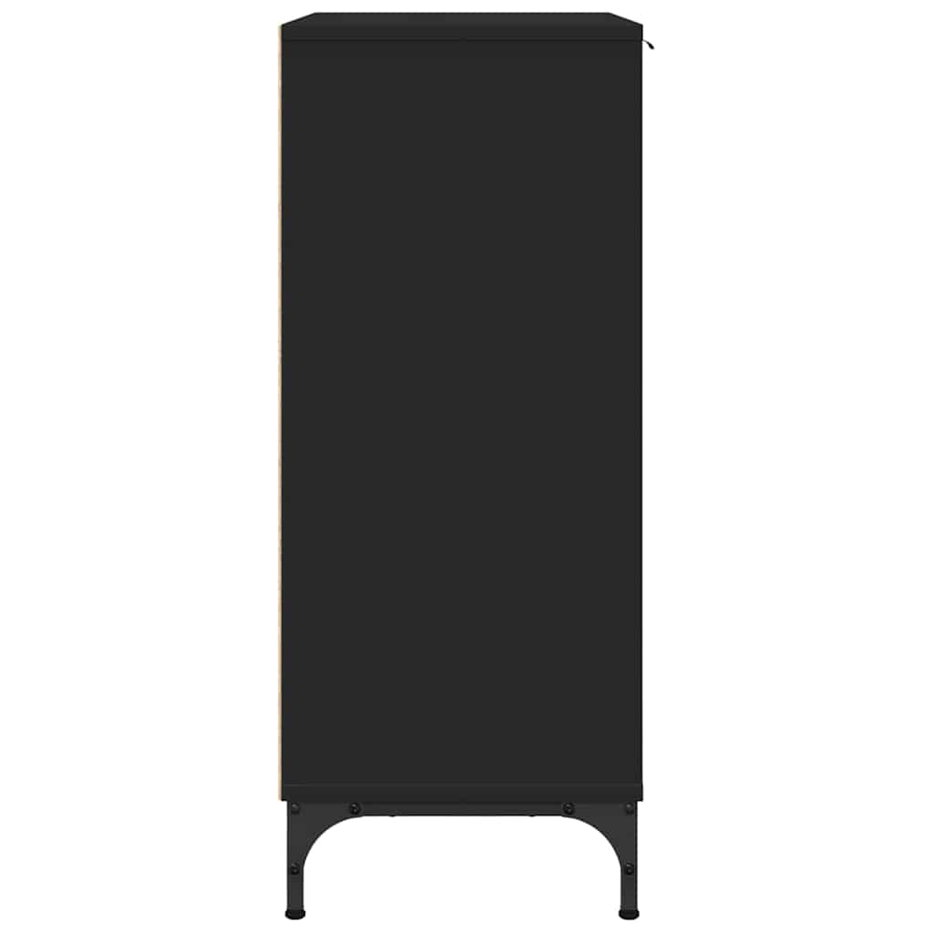 Sideboard Sort 69,5 x 33 x 82 cm Konstrueret træ