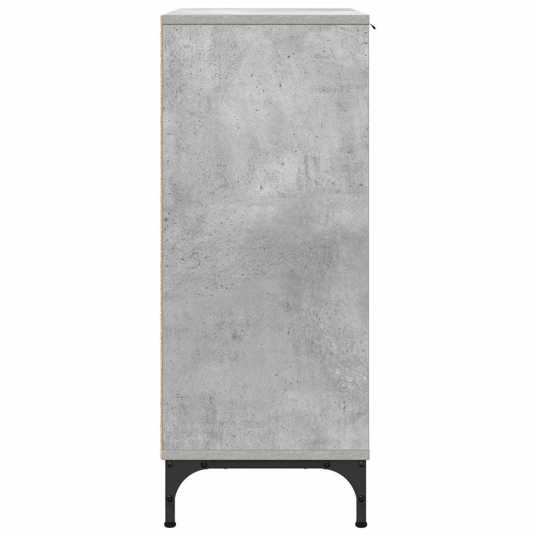 Sideboard Beton Grå 69,5 x 33 x 82 cm Konstrueret træ