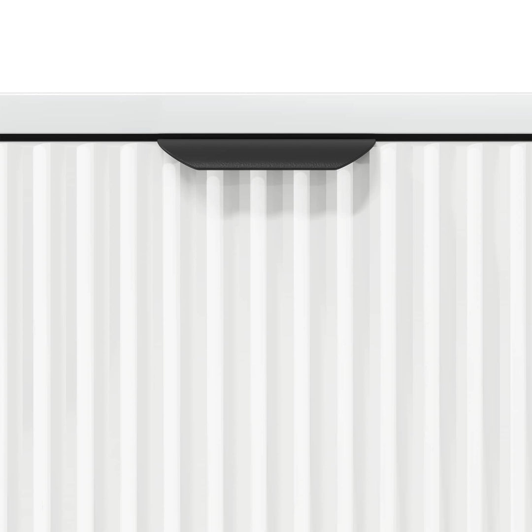 Sideboard Høj gloss hvid 69,5 x 33 x 82 cm Konstrueret træ