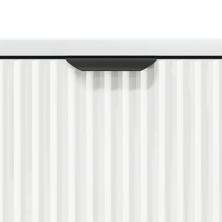Sideboard Høj gloss hvid 69,5 x 33 x 82 cm Konstrueret træ