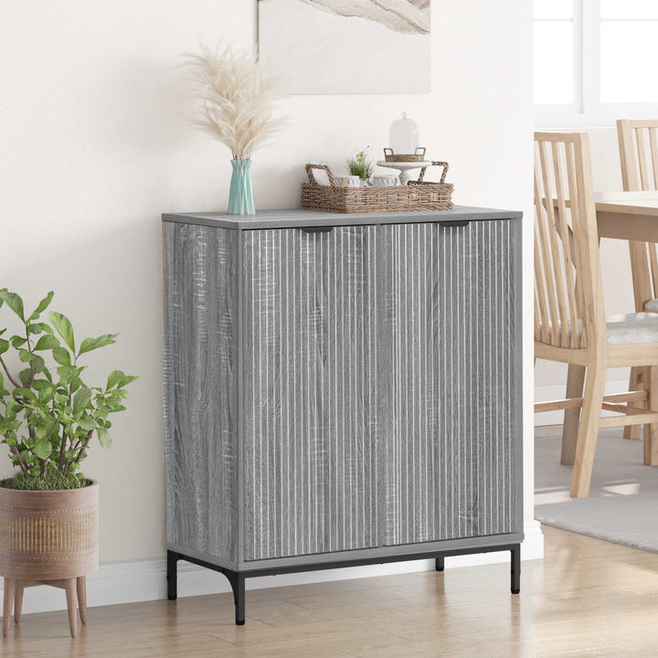 Sideboard Grå Sonoma 69,5 x 33 x 82 cm Konstrueret træ