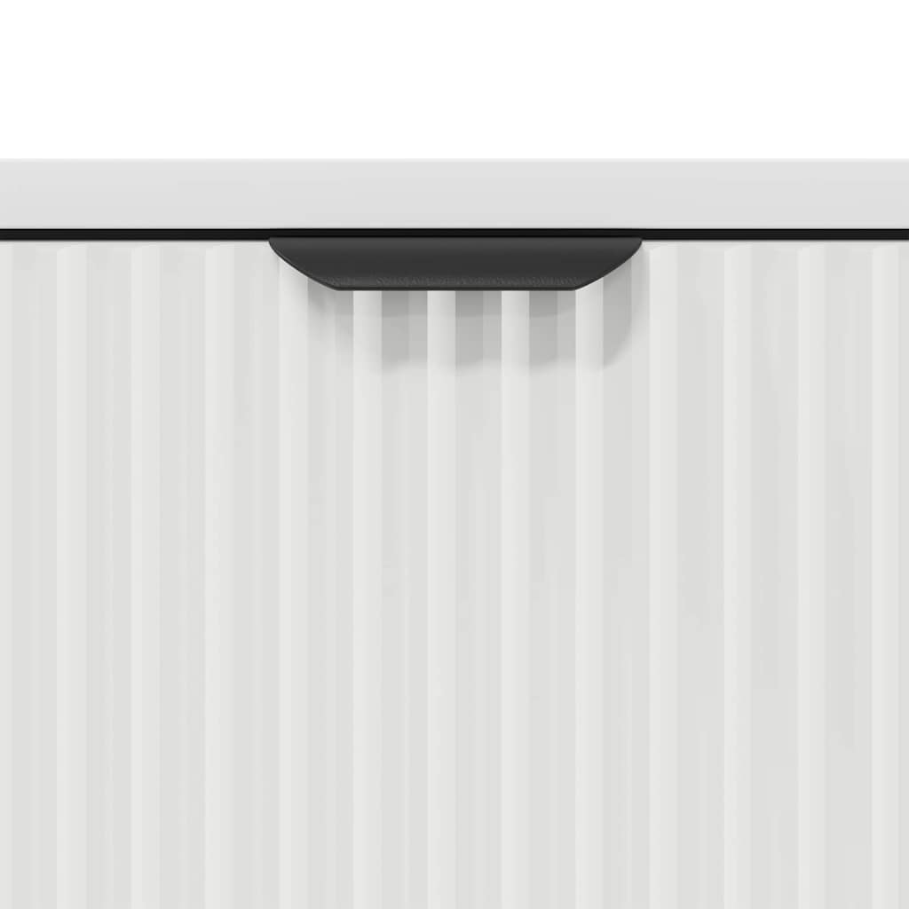 Sideboard med skuffe Hvid 79,5 x 33 x 82 cm Konstrueret træ