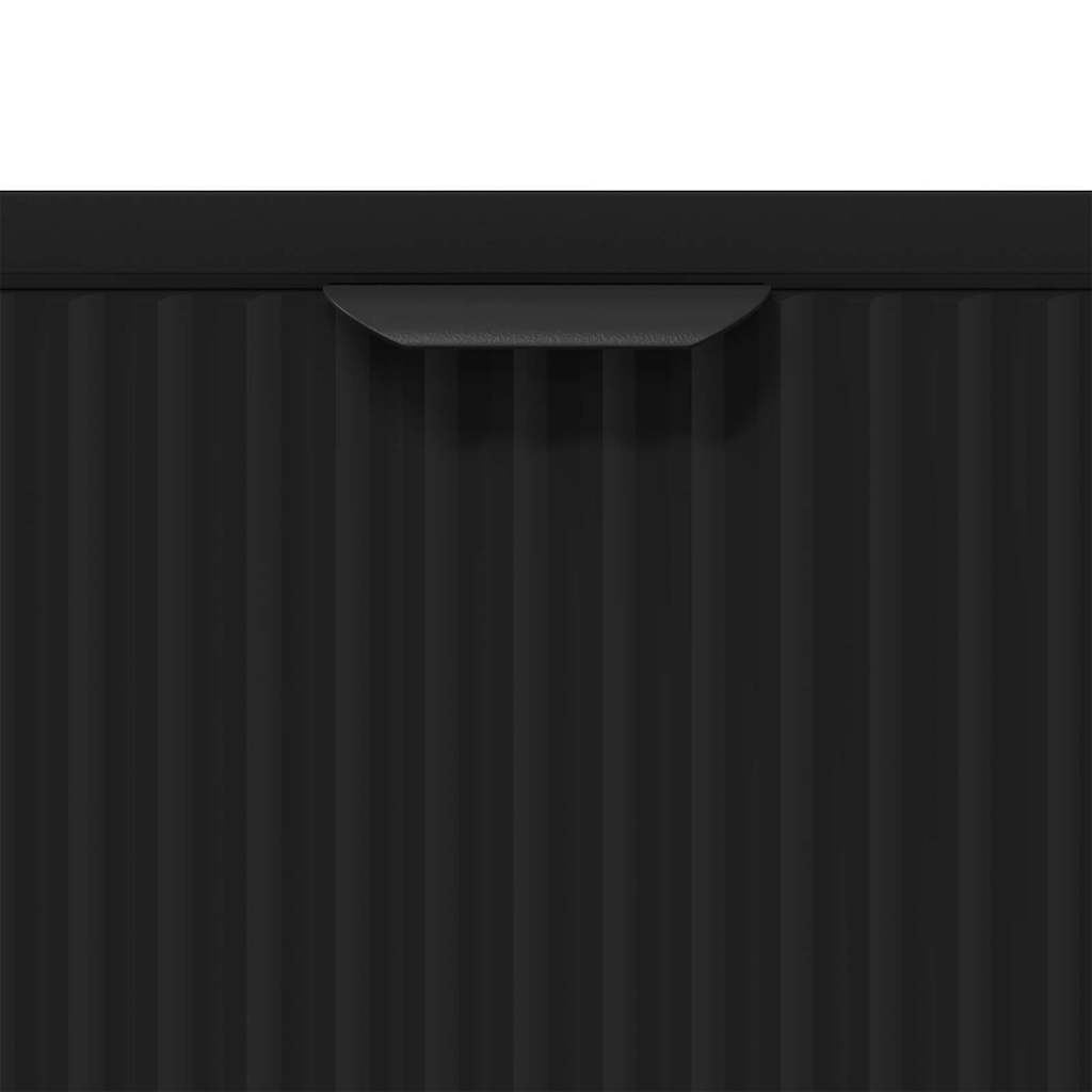 Sideboard med skuffe Sort 79,5 x 33 x 82 cm Konstrueret træ