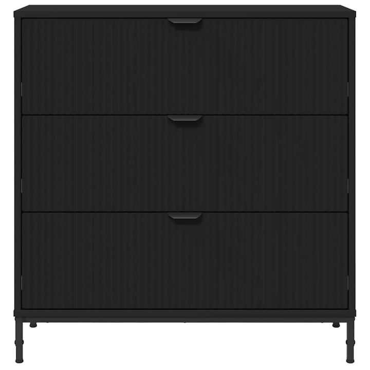 Sideboard med skuffe Sort 79,5 x 33 x 82 cm Konstrueret træ