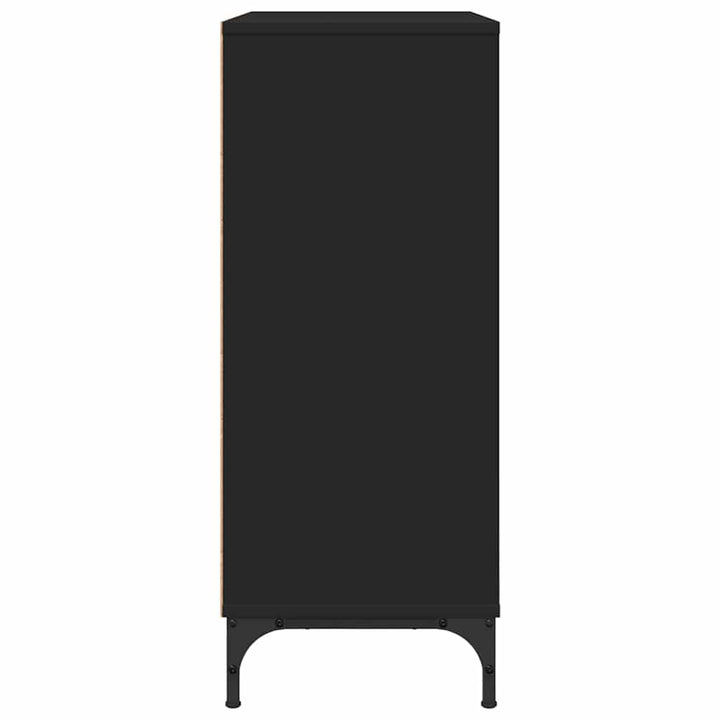 Sideboard med skuffe Sort 79,5 x 33 x 82 cm Konstrueret træ