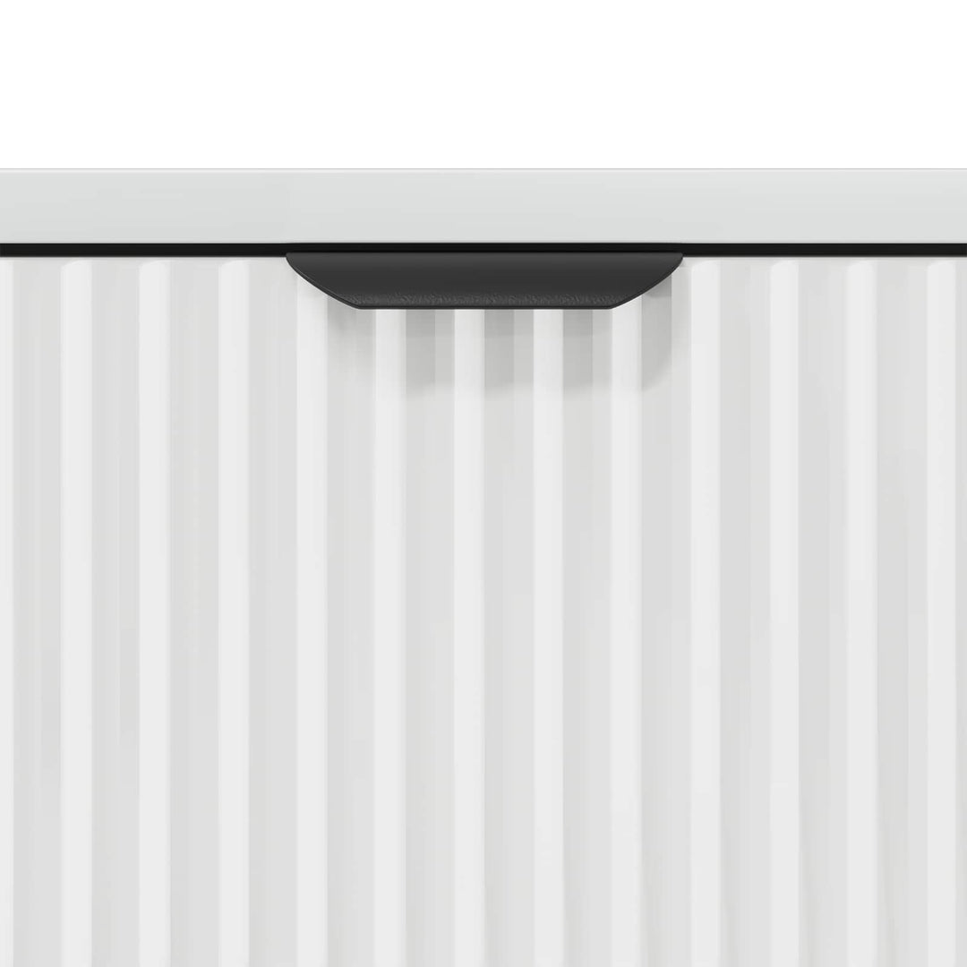Sideboard Høj gloss hvid 79,5 x 33 x 82 cm Konstrueret træ