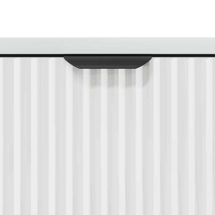 Sideboard Høj gloss hvid 79,5 x 33 x 82 cm Konstrueret træ