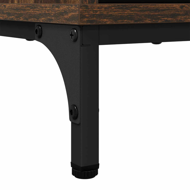 Sideboard med skuffe Røget eg 79,5 x 33 x 82 cm Konstrueret træ